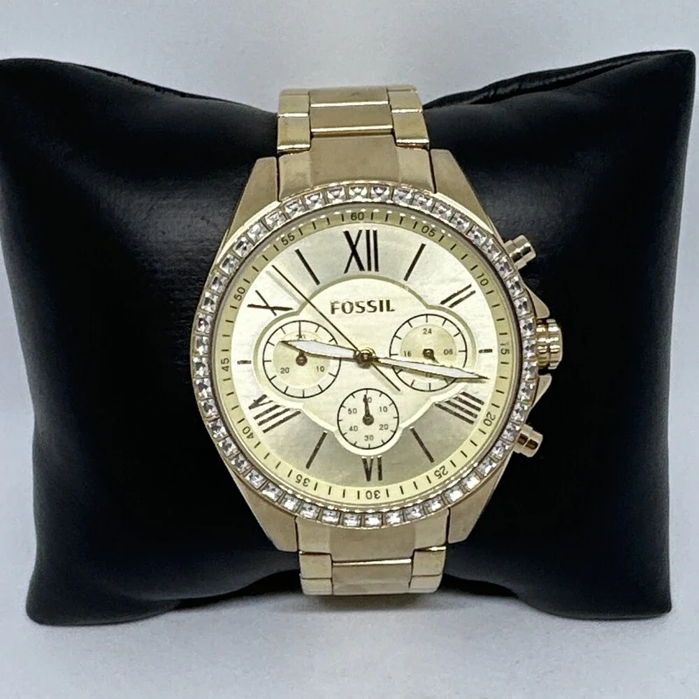 Fossil Modern BQ1775 Womens Gold Stainless Steel Analog Dial Quartz Watch HME682